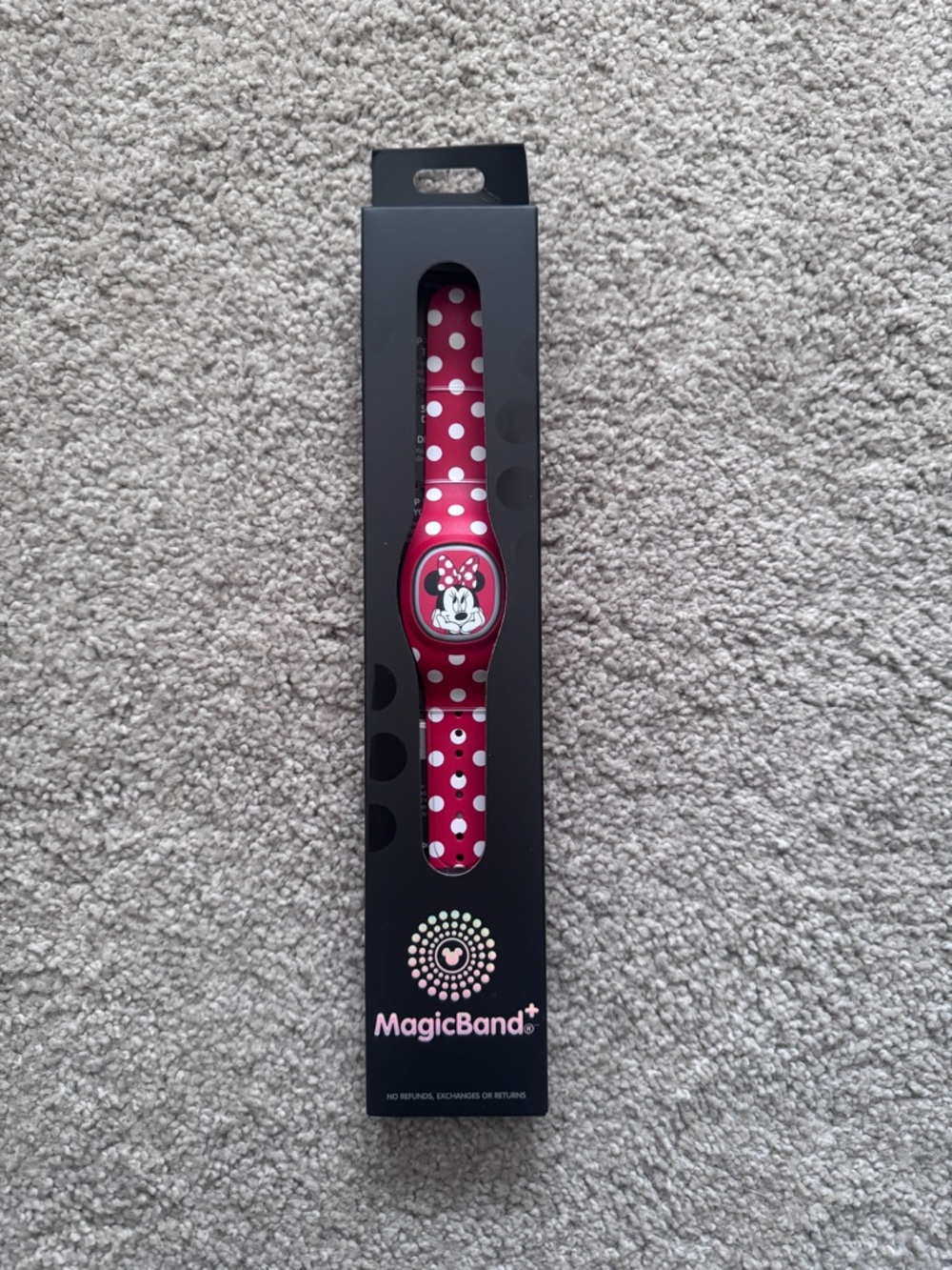 Disney Minnie Mouse MagicBand+ Red with White Polka Dots